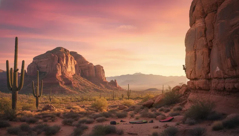 Arizona landscape, backdrop for the Climb Hubs Tucson directory
