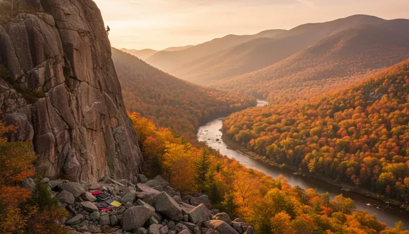 New Hampshire landscape, backdrop for the Climb Hubs Rumney directory