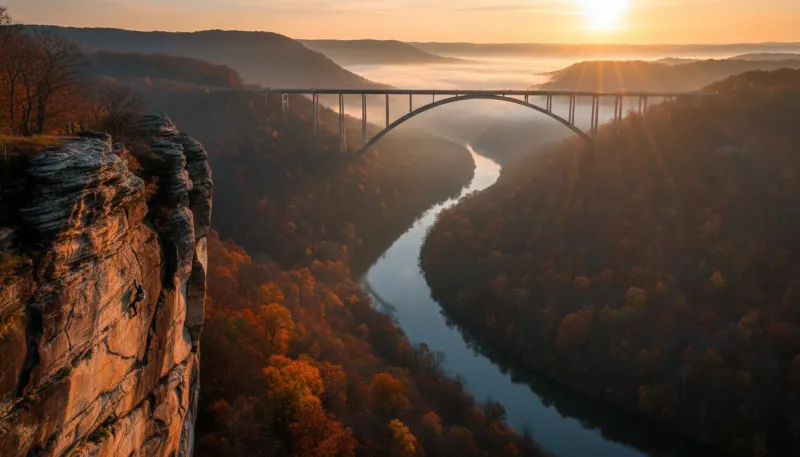 West Virginia landscape, backdrop for the Climb Hubs Fayetteville directory