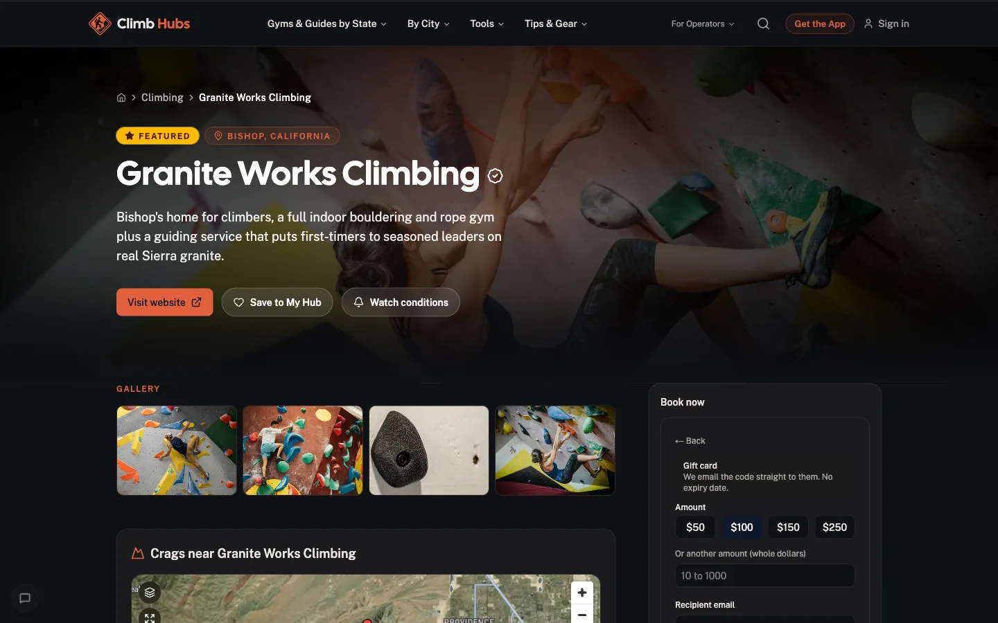 Promotions as a customer sees it on Climb Hubs