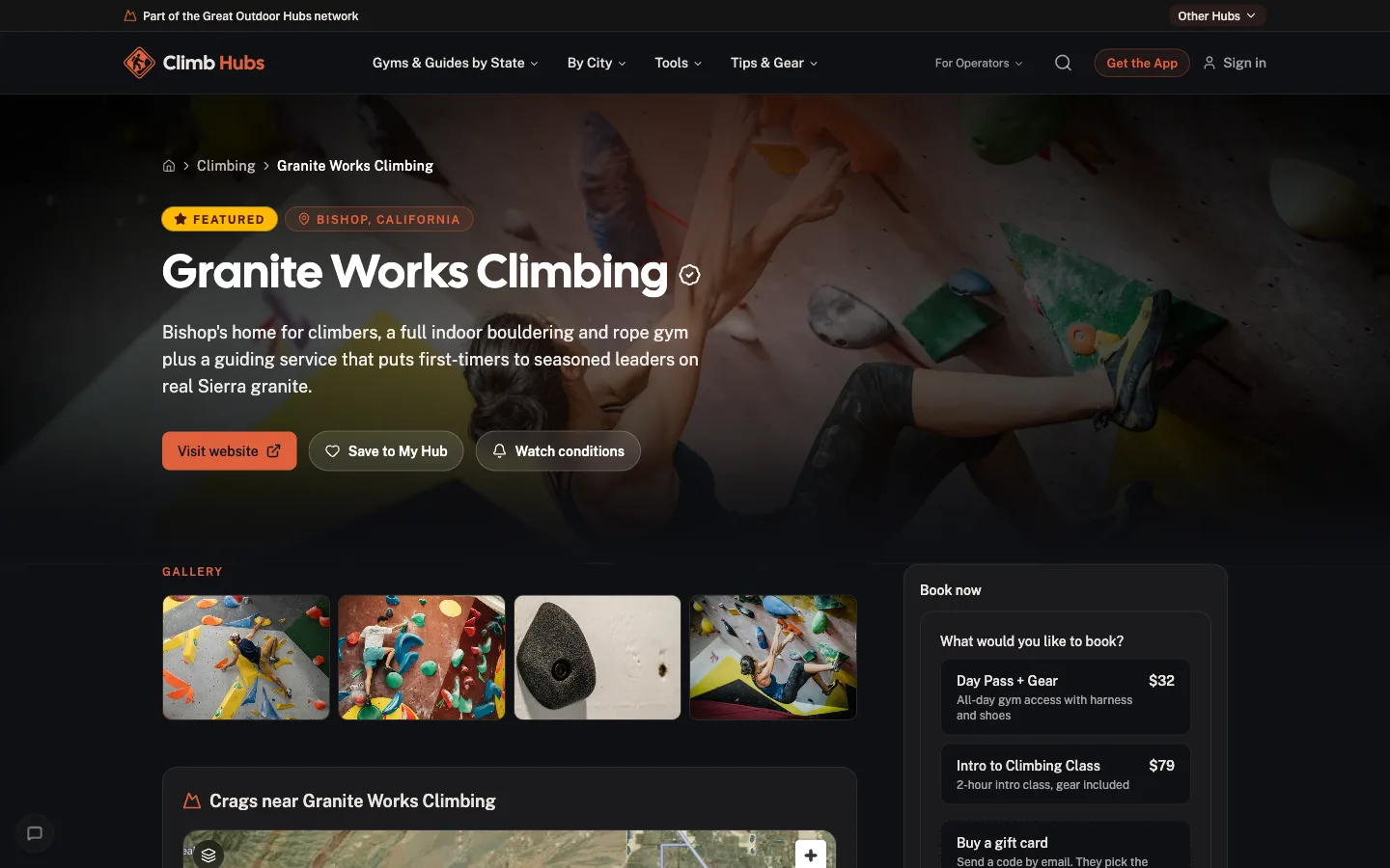 Bookings & payments as a customer sees it on Climb Hubs